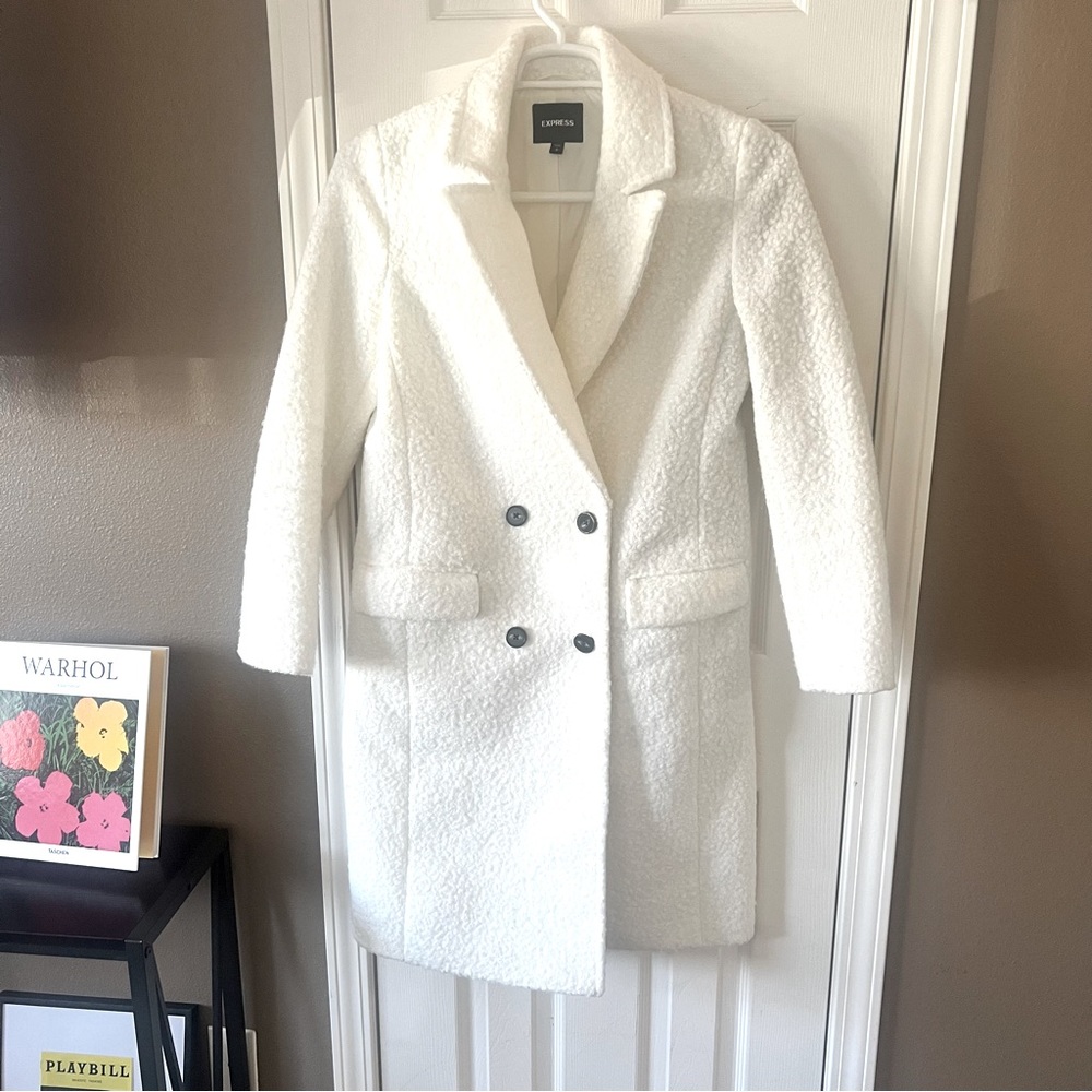 White Dress Coat - Express